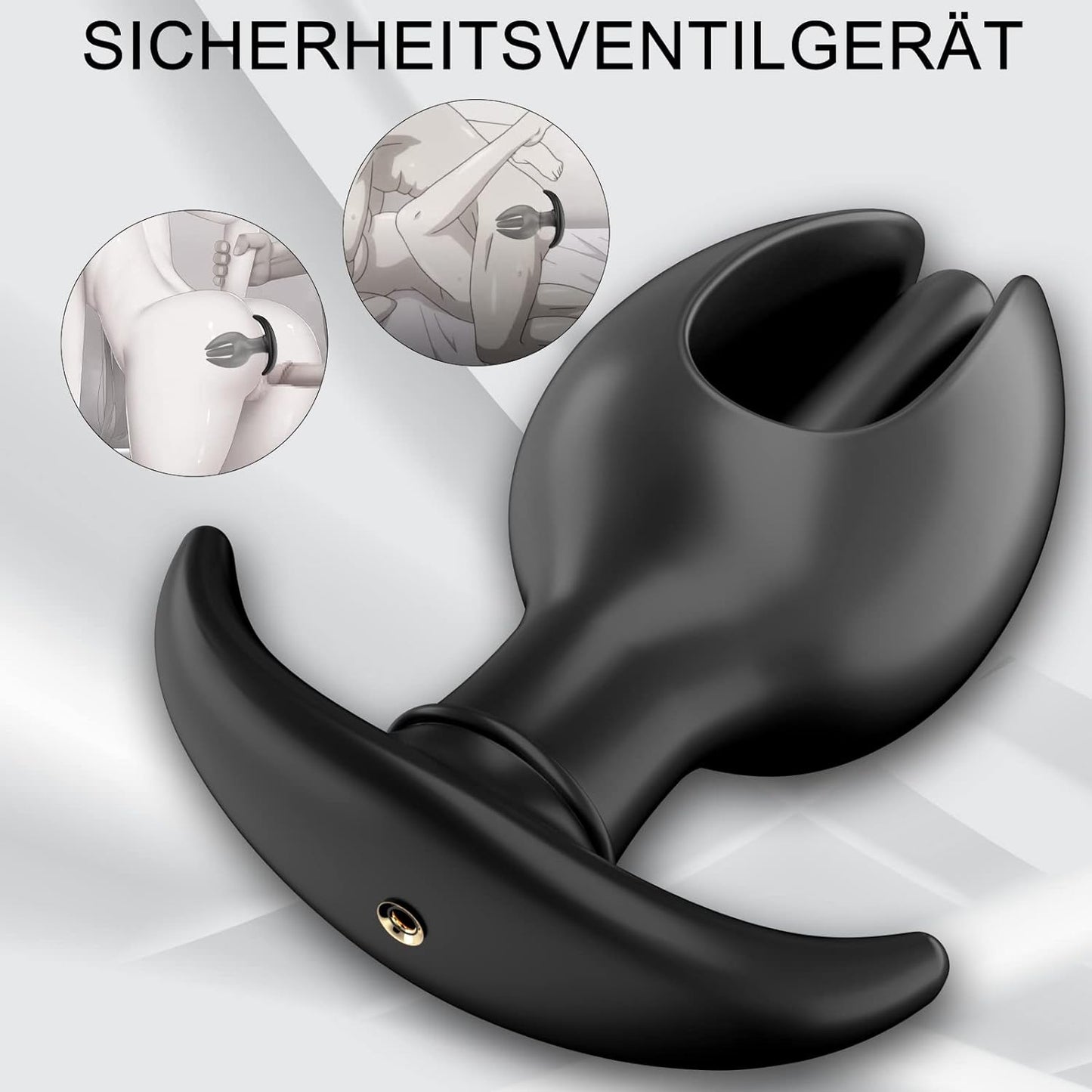 ABNEHMBARE LUFTPUMPE Medizinisches Flüssigsilikon Aufblasbar Analplug Buttplug