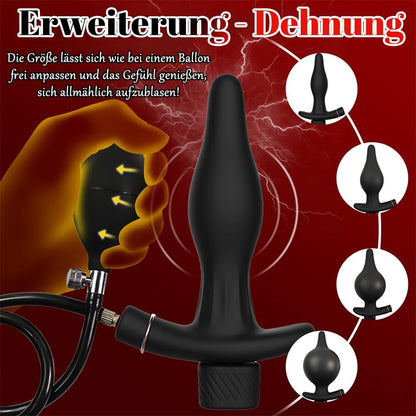 Elektro Shock Aufblasbarer Analplug Vibrator Prostata-Massage mit 12 Schockmodi