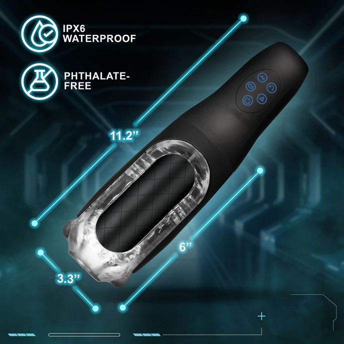 Elektrischer Vakuumsaugung Masturbator Penispumpe mit 4 Saugfrequenzen & 10 Vibrations