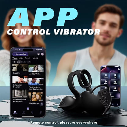 360° Hoden Vollabdeckungsstimulator Penistrainer Cock Ring mit 9 Vibrations & Heizmodi