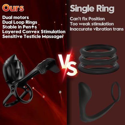 App-Steuerung Penistrainer Vibrator Cockring Stimulator mit 10 Vibrationsmodi