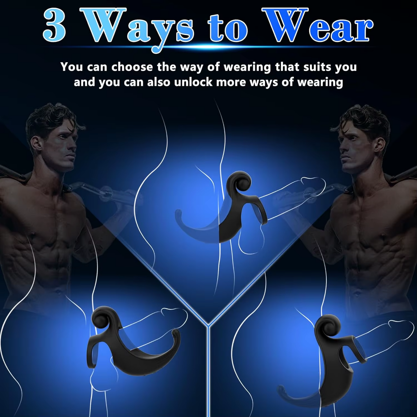 Elektrischer Penistrainer Vibrator Cockring mit 10 Vibrationsmodi