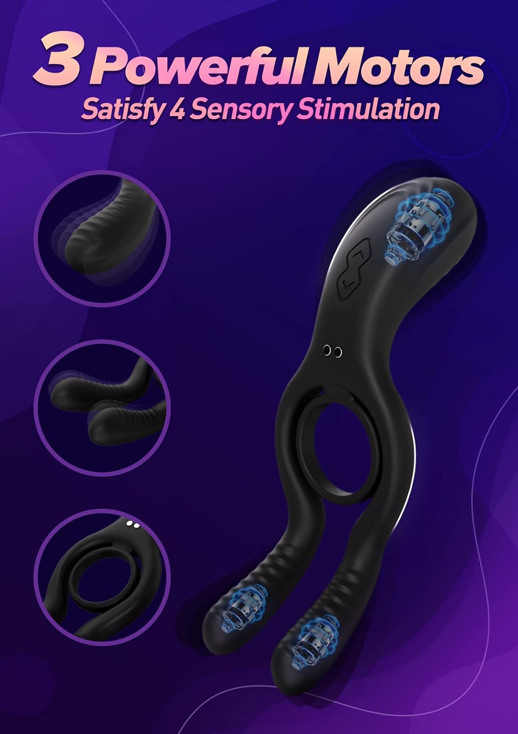 Pincers Penisvibrator Eichelmassager Masturbator mit 10 Vibrationsmustern