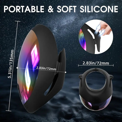 Eicheltrainer Penisvibrator Übungsgerät Stroker mit 9 Vibrations und Schlagmodi