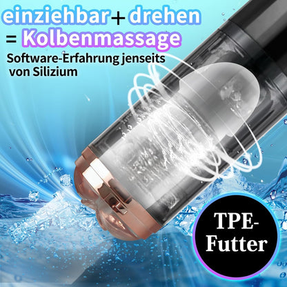 Elektrischer Masturbator Taschenmuschi Penis Masturbatoren mit 10 Vibrationsstufen 5 Saugstufe