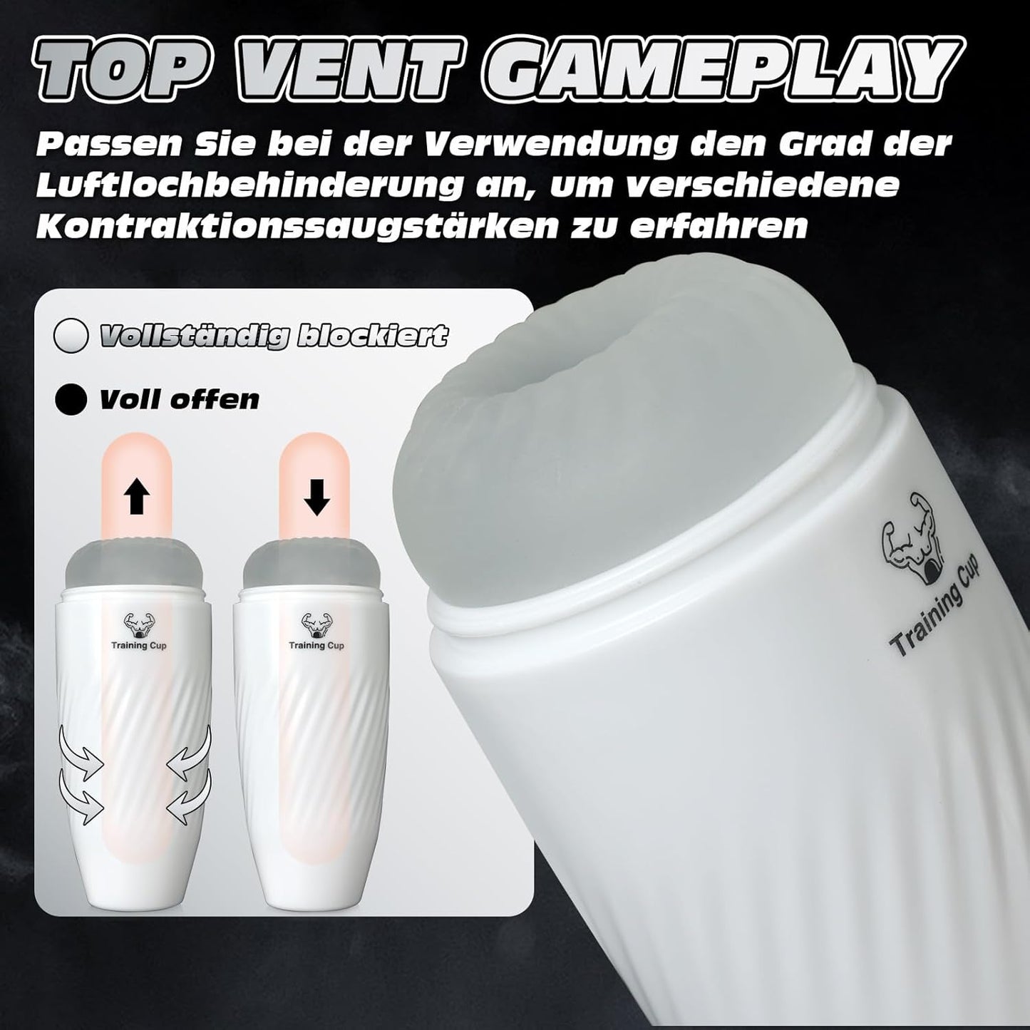 3D Realistische Manuelle Penistrainer Blowjob Trainingsgerät Masturbator