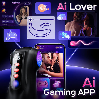 APP Elektrischer Masturbatoren Vagina Blowjob mit 9 Vibrationsmodi & 9 Saugmodus