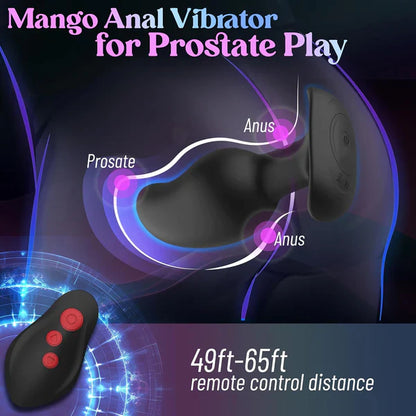 E-Stim Butt Plug Prostata Massager Analvibrator mit 8 Elektroschock und Vibrationsmodi