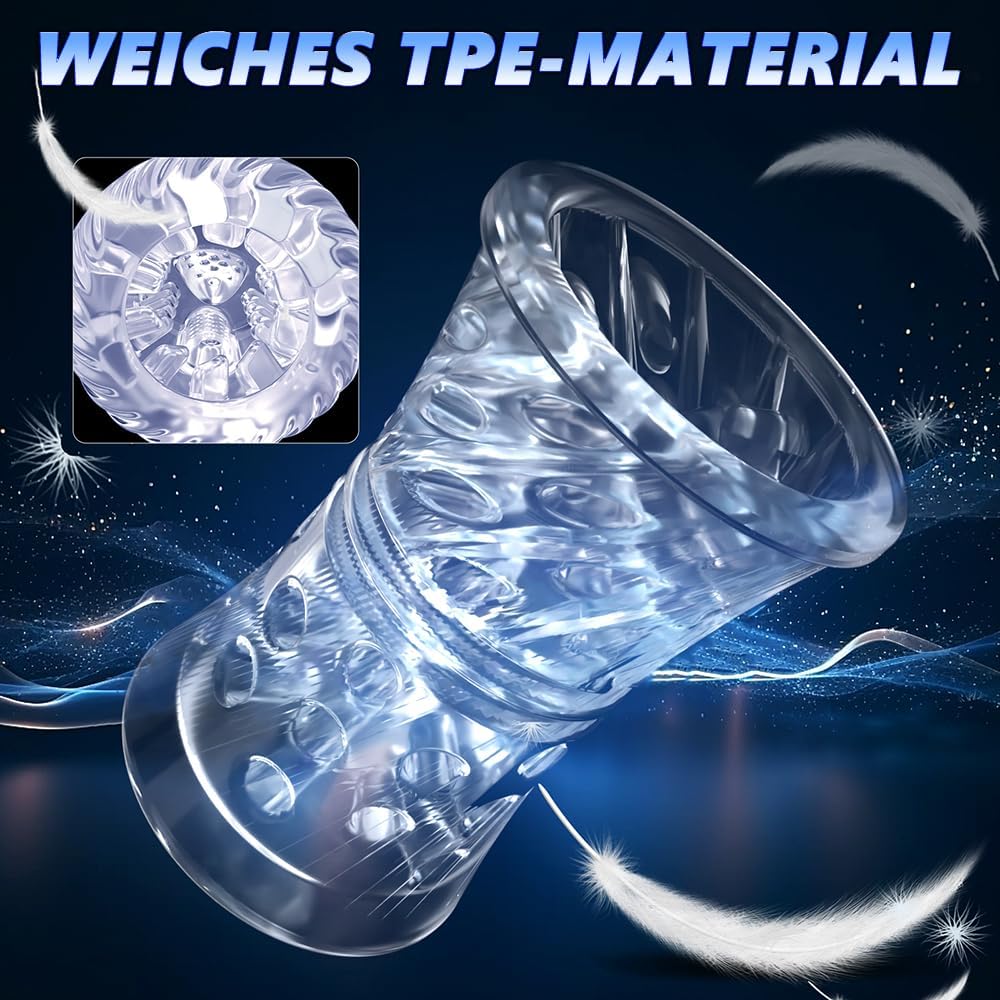 360° Zungenlecken Elektrischer Masturbator Penispumpe mit 7 Rotationsmodi und 7 Saugmodi