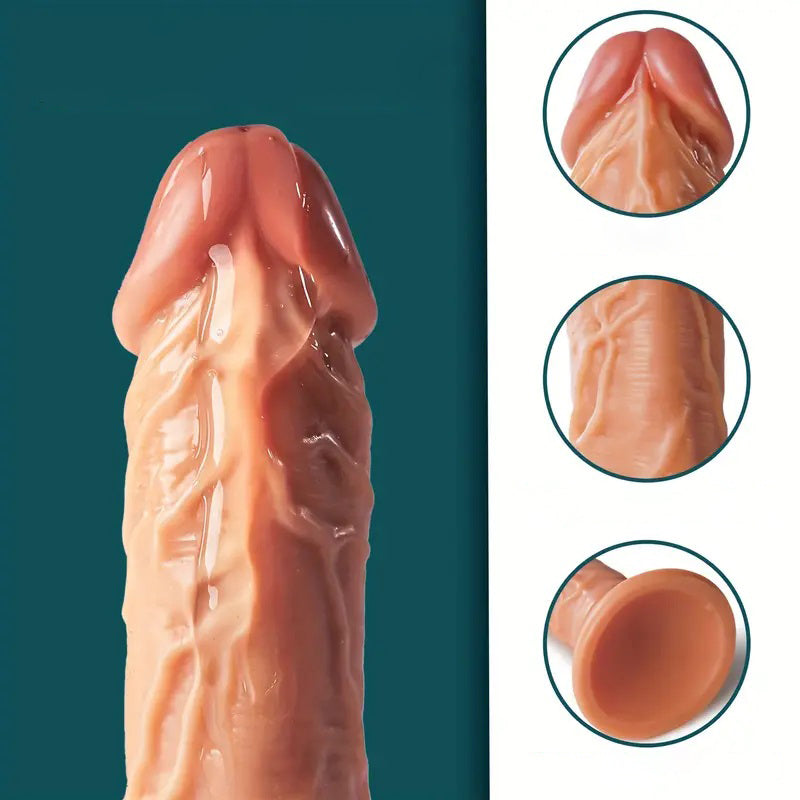 Leistungsstarker, realistischer 4,3-Zoll-Silikondildo mit Saugnapf