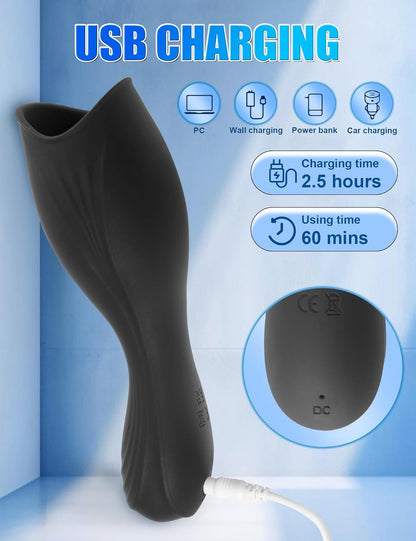 Eichel Stimulator Dilator Harnröhre Penistrainer Vibrator mit 10 Vibrationsmodi