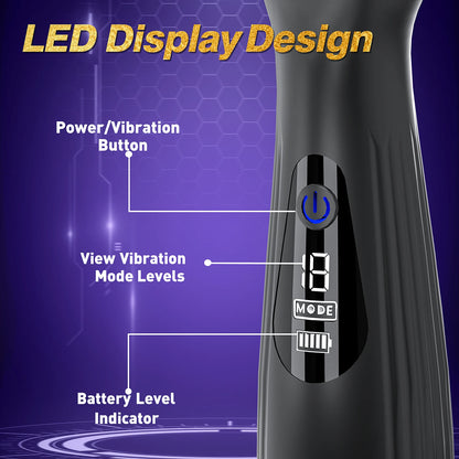 LED-Anzeige Penis Trainer Massagegerät Masturbator mit 10 Vibrationsmodi