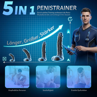 Elektrischer Penistrainer Vibrator Masturbator mit 10 Vibrations und Stimulationsmodi