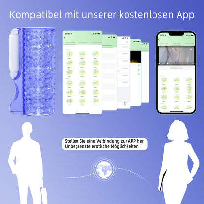 5D Innenstruktur Elektrischer Penistrainer Taschenmuschi mit 10 Vibrationsmodi