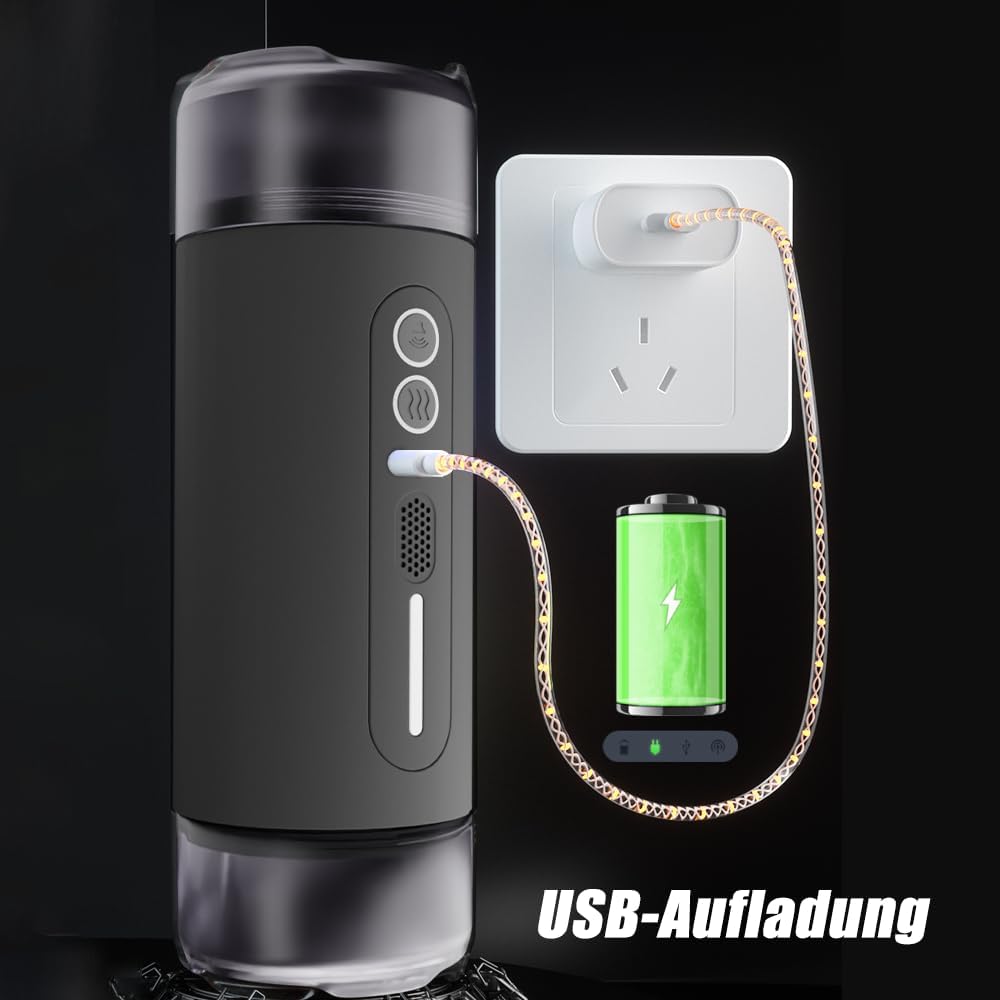 Elektrischer Masturbator Blowjob Taschenmuschi mit 10 Vibrationsmodi & Soundfunktionen