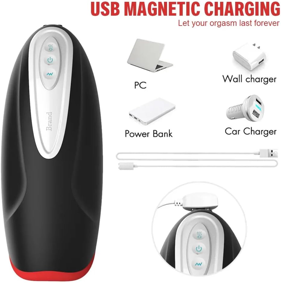 Elektrisch Masturbator Stroker Blowjob mit 10 Vibrationsmodi & Ein-Knopf-Heizfunktion