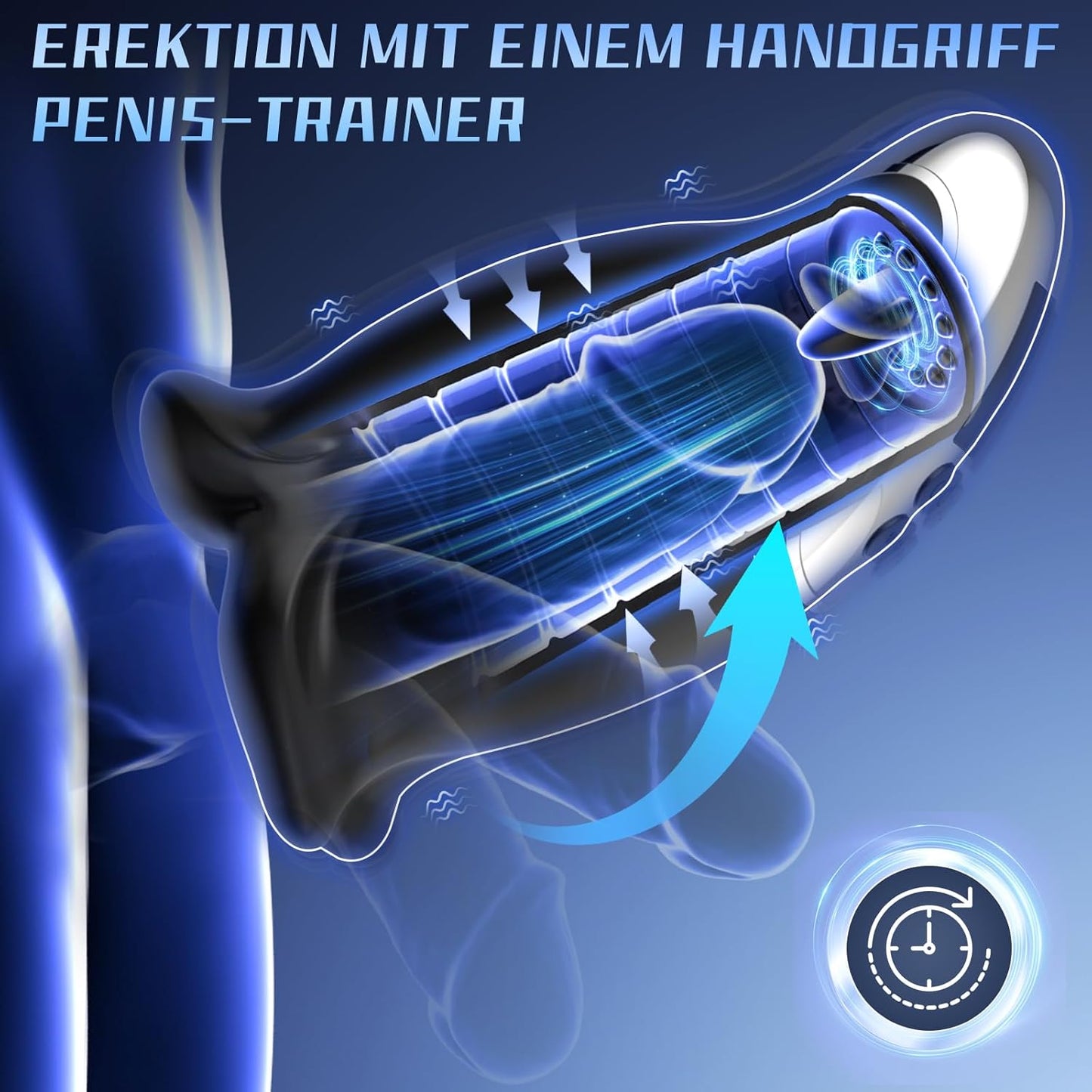 Penis Vibrator Taschenmuschi Eichel Stimulator mit 9x9 Klopfen-Lecken-Vibration
