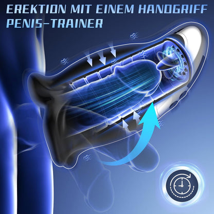 Penis Vibrator Taschenmuschi Eichel Stimulator mit 9x9 Klopfen-Lecken-Vibration