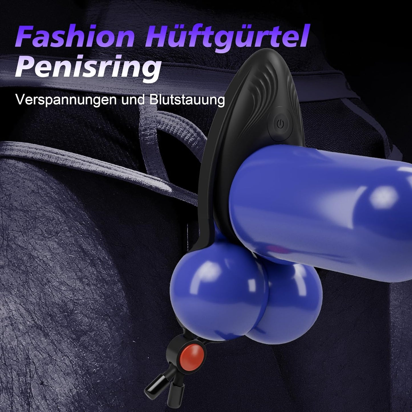 2 in 1 Hüftgürtel Penisring mit 10 Vibrationsmustern