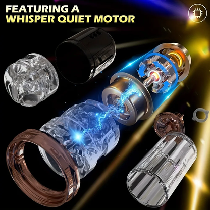 Elektrische masturbator pocket kut penis masturbators met 10 trillingsniveaus 5 zuigniveaus 