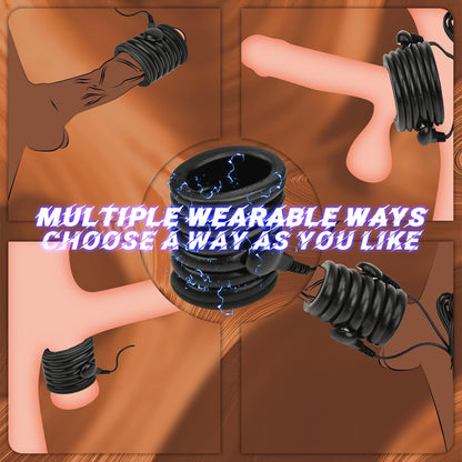 Elektroschock Hodenspielzeug Keuschheit BDSM mit 4 Vibrationsmodi