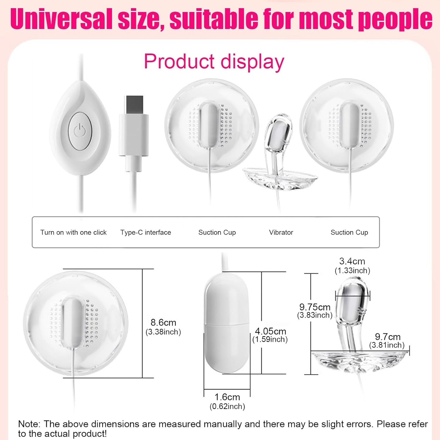 2 IN 1 Klitoris Vibrator Brustwarzenmassage G-Punkt Stimulator mit 12 Vibrationsmodi