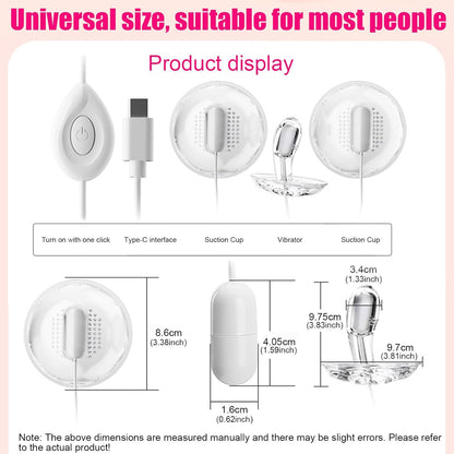 2 IN 1 Klitoris Vibrator Brustwarzenmassage G-Punkt Stimulator mit 12 Vibrationsmodi