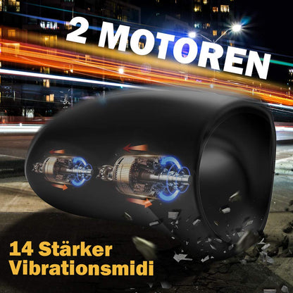 Elektrische Oral Penis Trainer Vibrator Masturbator mit 7 Stoßenmodi & 14 Vibrationsmidi
