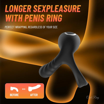 Stretchy cock rings Vibrating cock ring with 10 vibration modes 