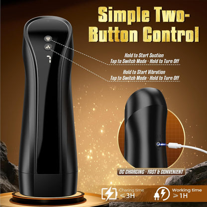 3D Realistische Elektrische Masturbatoren Blowjob mit 5 Saugmodi 10 Vibrationen