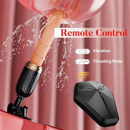 Realistische Dildo Sexmaschine Vibrator mit 10 Stoßfunktion und 10 Vibration Modi