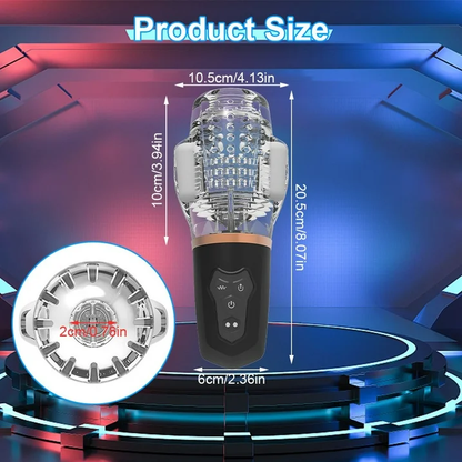 Hochfrequenz Elektrischer Masturbator Cup mit 9 Vibration & 9 Saugmodi