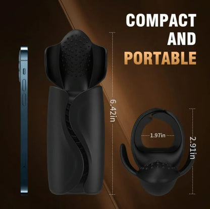 Ergonomischer Penistrainer Eichelstimulator Stroker mit 100 Vibrationsprogramme