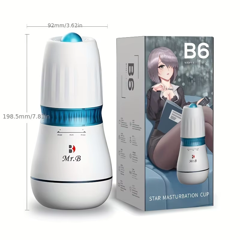 Elektrischer Masturbator Deep Throat Trainer mit 10 Teleskopfunktion & Rotierende