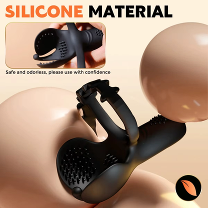 Einstellbarer Penetrations Penisvibrator Massagegerät Stimulator mit 9 Vibrationsmodi