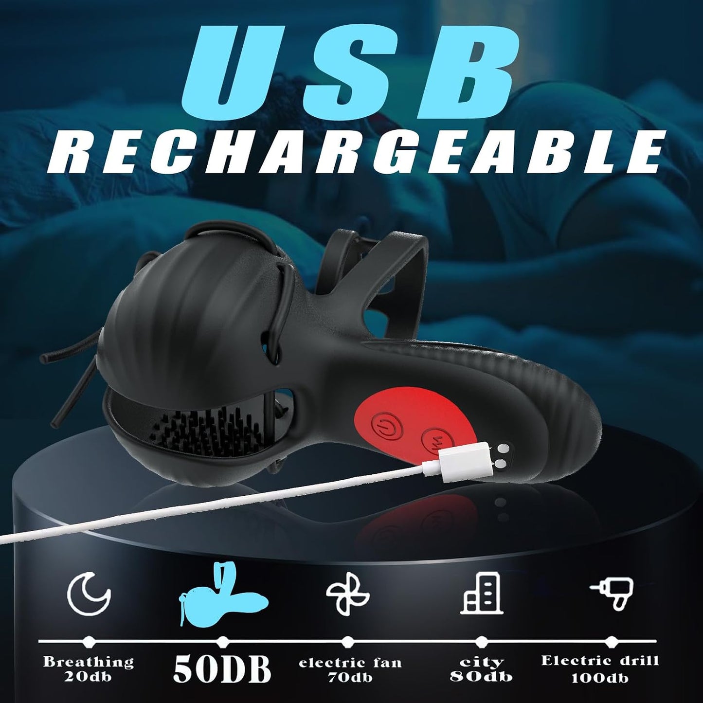 3 IN 1 Cock Ring Hodenstimulator Penistrainer Vibrator mit 10 Vibrationsmodi
