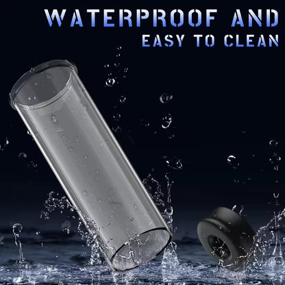 2 IN 1 Elektrische Penis Vakuumpumpe Masturbatoren mit 5 leistungsstarken Saugmodi