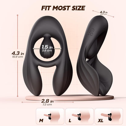 Doppelter Hodenvibrator Penis Trainer Stimulator mit 3 Motoren und 10 Vibrationen