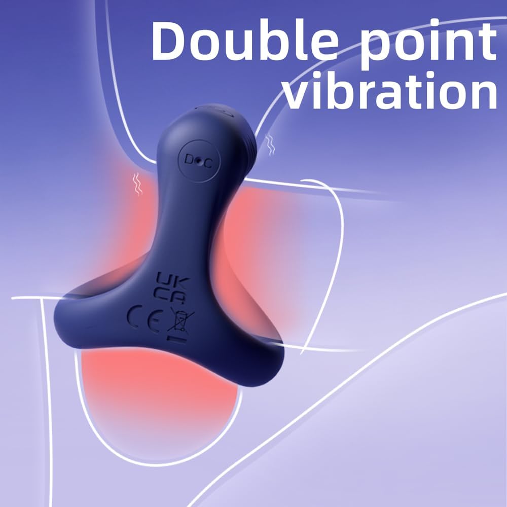 Y-förmiges Doppelring Penisringe Vibrator Trainer mit 10 Vibrationsmodi
