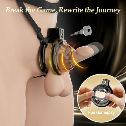 Rutschfester Keuschheitskäfig Chastity Cock Cage Devices Penistrainer mit 6 Ringgrößen