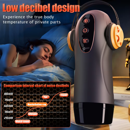 Intelligenter Heizungs Elektrischer Masturbator Blowjob mit 10 Vibrationsmodi