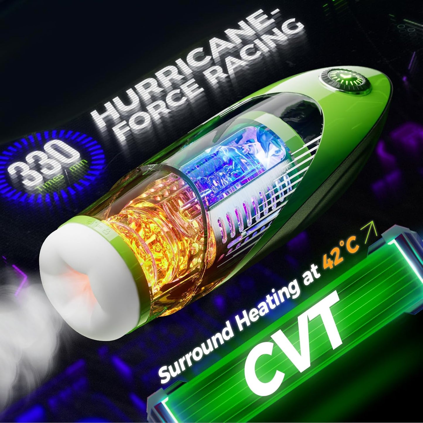 42°Heizung APP Elektrischer Masturbator Blowjob mit 10 Teleskopfunktion & Vibration Modi