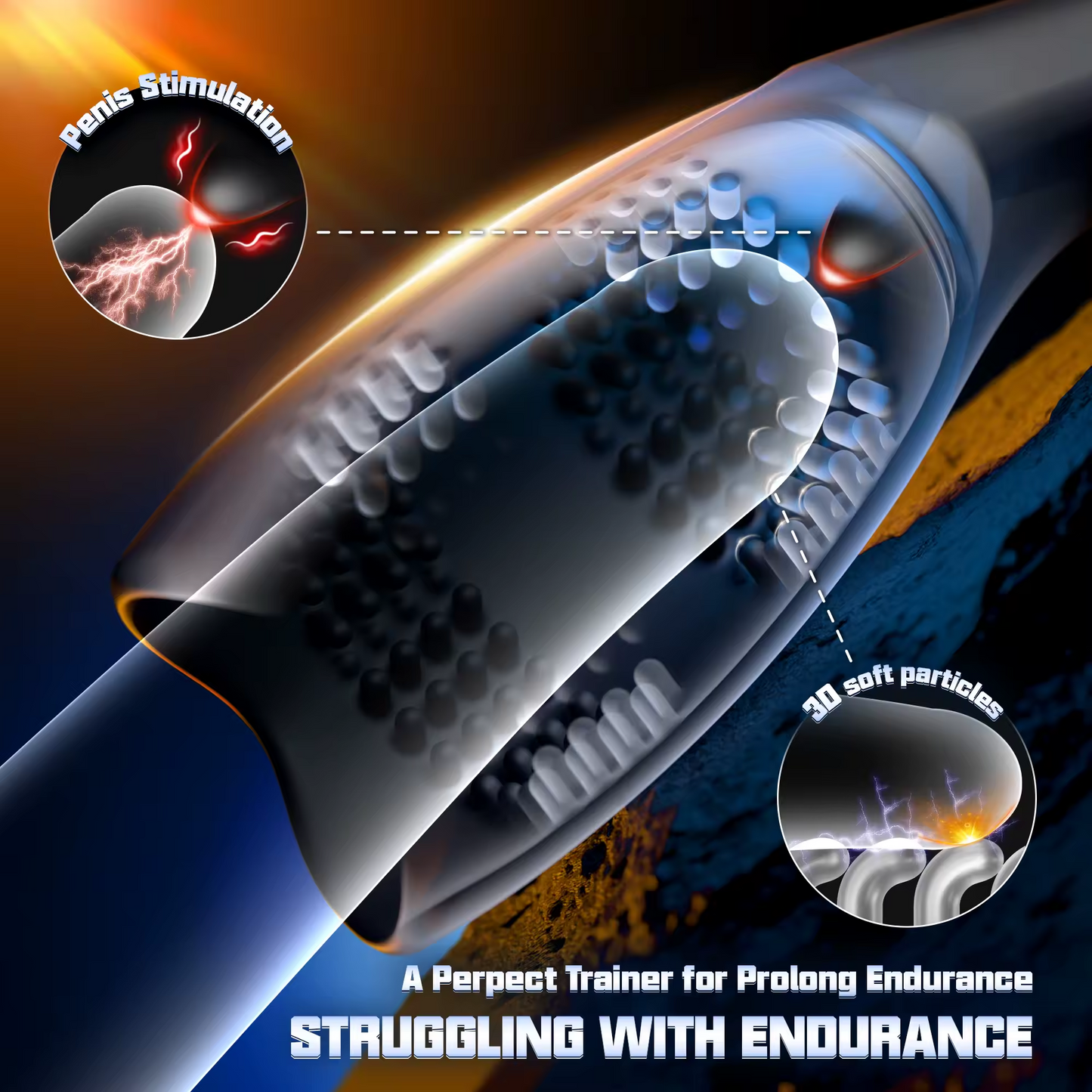 Automatischer Penistrainer Stroker Masturbator mit 10 Leistungsstarke Vibrationsmodi