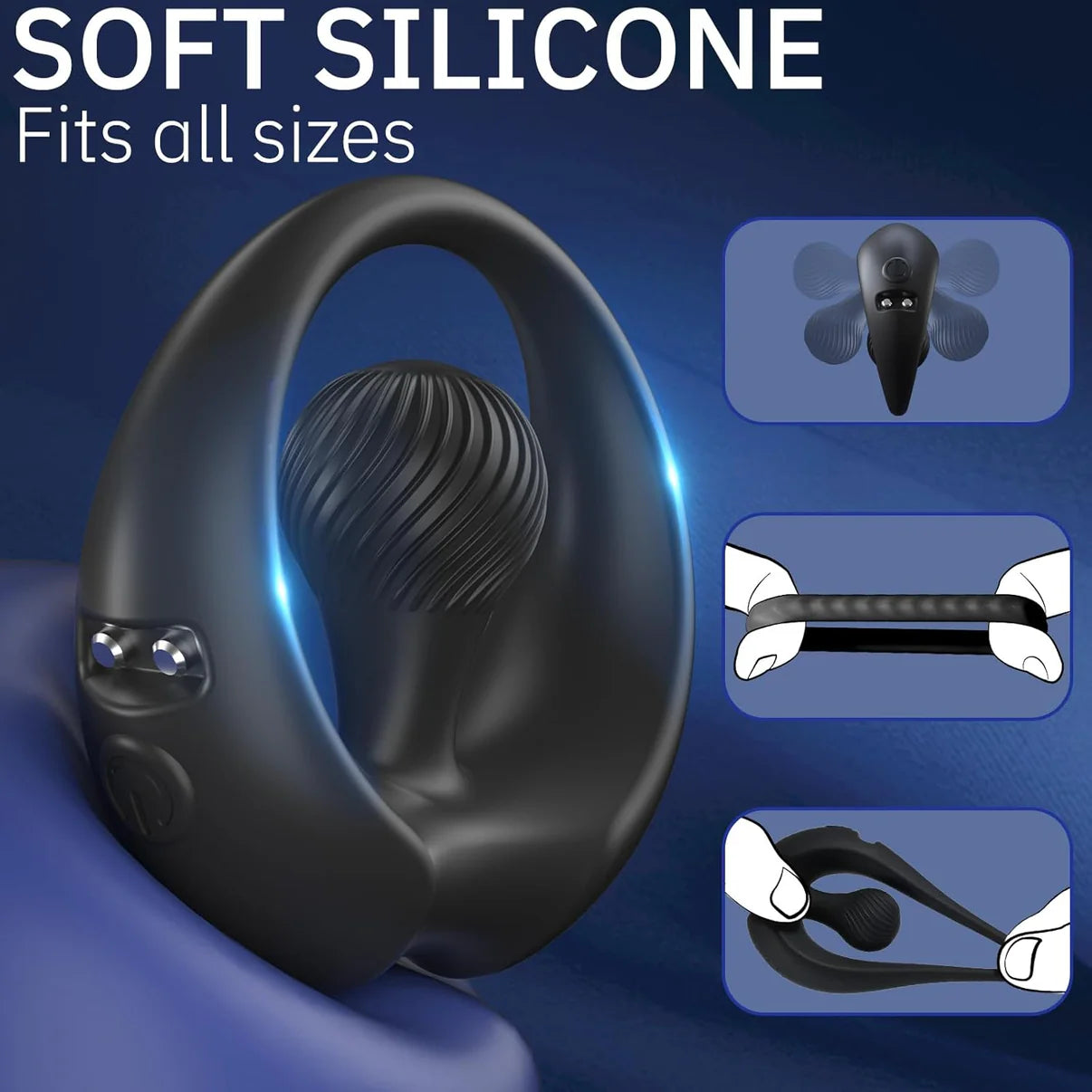 Cock Ring Erektionsfähigkeit Penistrainer Vibrator mit 9 Vibrationsmodi