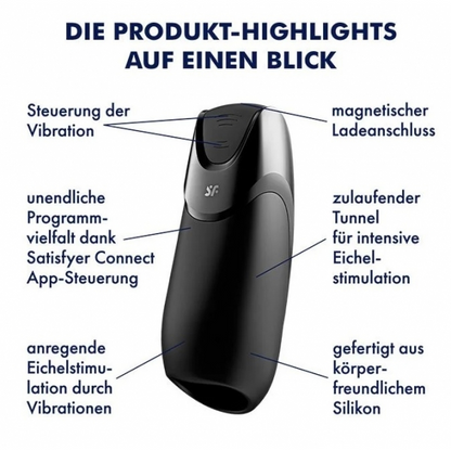 AUTO Penistrainer Vibrator Stroker Blowjob mit App Steuerung & 14 Vibrationsprogramme