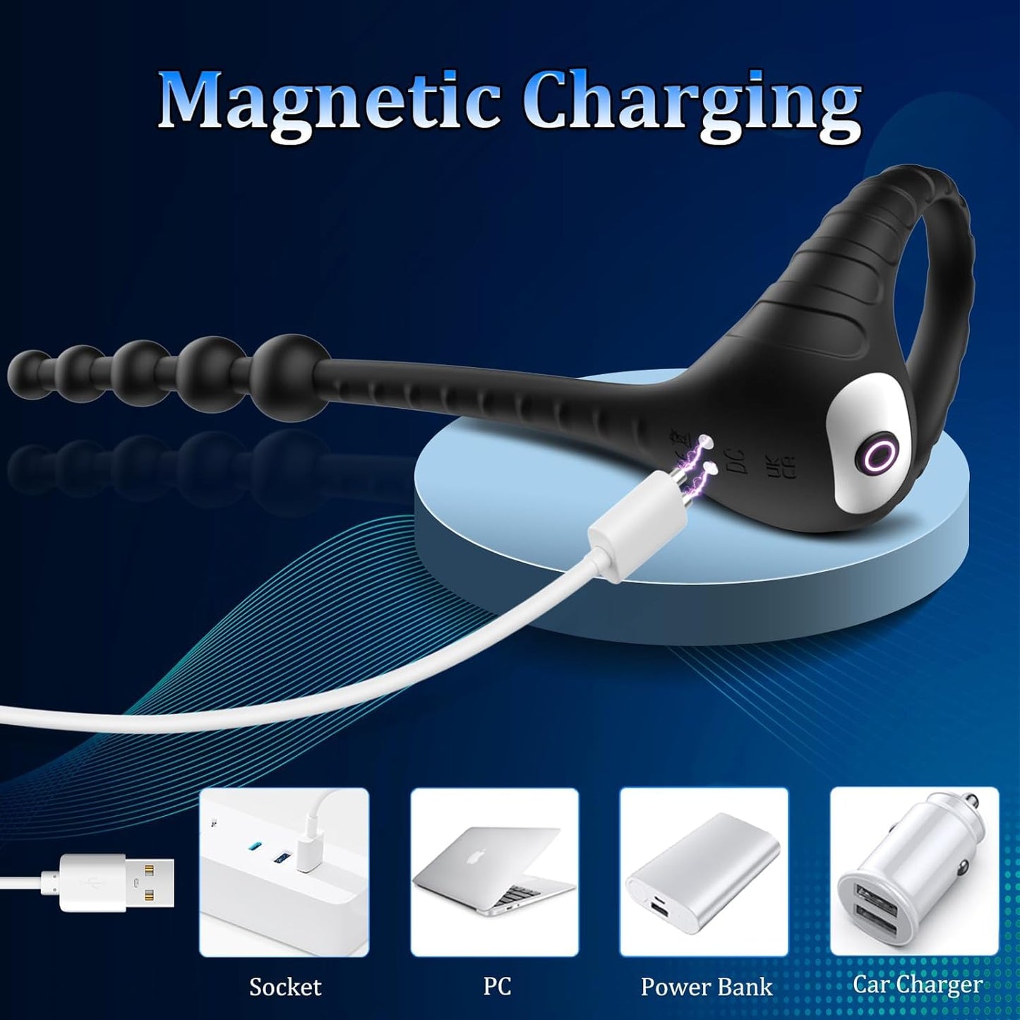 3-in-1 Lustmeister penisring anaalkralen buttplug met 10 vibraties 