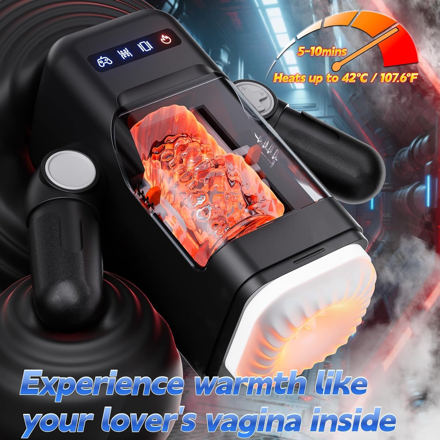 3-in-1 Robot Masturbator with Telescopic Vibration Heating Function 