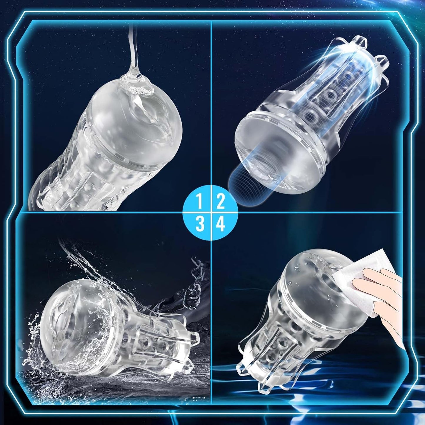 3D Realistisch Pocket Pussy Stroker Blowjob Penis Trainer Masturbator