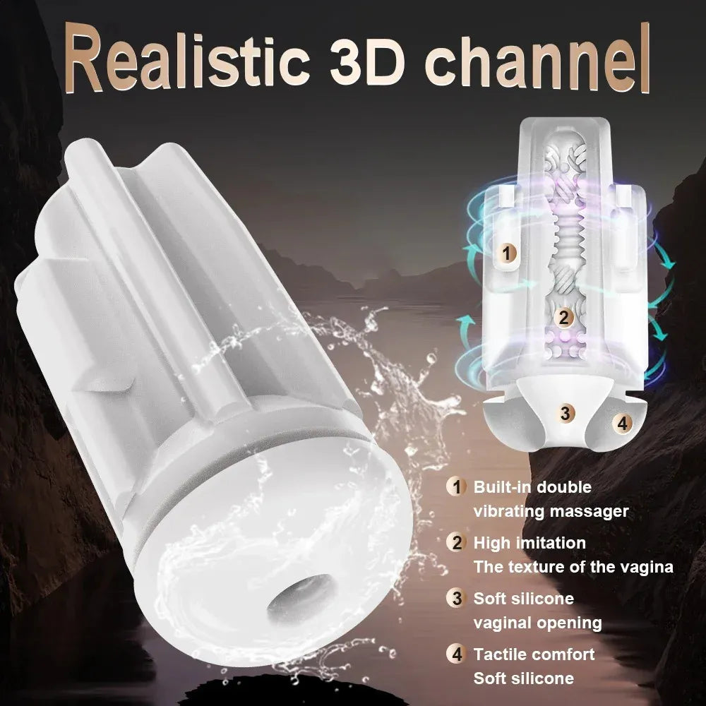 Automatischer Masturbator Stroker Blowjob Massage mit 6 Saug und Vibrationsmodi