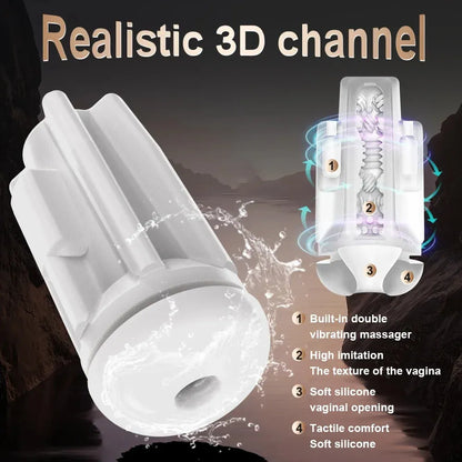 Automatischer Masturbator Stroker Blowjob Massage mit 6 Saug und Vibrationsmodi